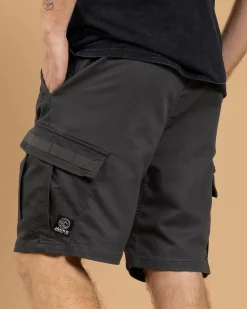 Jacks Edition Elastic Waist Shorts Asphalt Sale