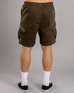 Jacks Edition Elastic Waist Shorts Olive Outlet