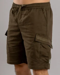 Jacks Edition Elastic Waist Shorts Olive Outlet