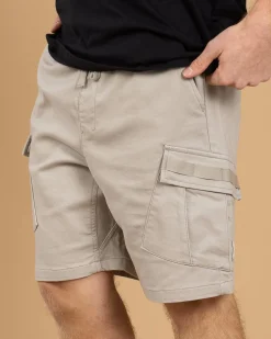 Jacks Edition Elastic Waist Shorts Stone Hot