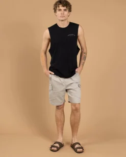 Jacks Edition Elastic Waist Shorts Stone Hot