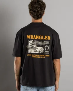 Wrangler Editorial Slacker T-Shirt Worn Black Hot
