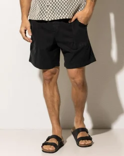 Silent Theory Elastic Patch Pocket Shorts Black