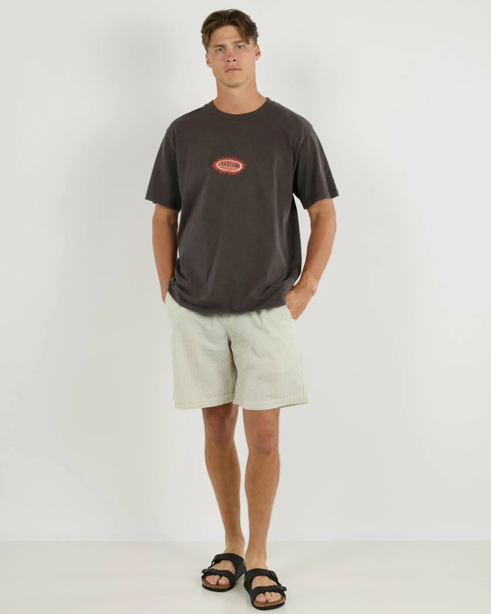 Rhythm Ellipse Sun T-Shirt Black Discount