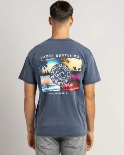 Jacks Endless Summer T-Shirt Washed Indigo Hot