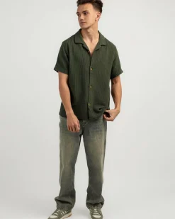 Rhythm Ensenada Short Sleeve Shirt Forest Sale