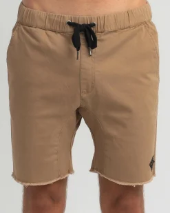 Skylark Erase Drop Crotch Walk Shorts Dark Sand New