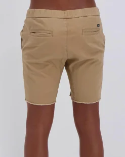 Skylark Erase Drop Crotch Walk Shorts Dark Sand New