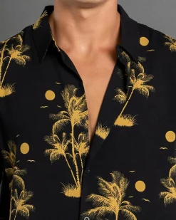 Lucid Escapade Short Sleeve Shirt Black - Tan Sale