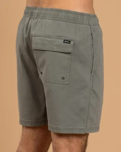 RVCA Escape Elastic Shorts Sage Leaf Clearance