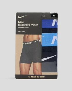 Nike Essential Micro Boxer Brief 3 Pack Multi Blue Outlet