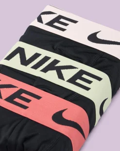 Nike Essential Micro Boxer Brief 3 Pack Black - Washed Coral/olive Aura/adobe Wb Hot