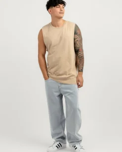 Lucid Essential Muscle Tank Sand Wash Outlet