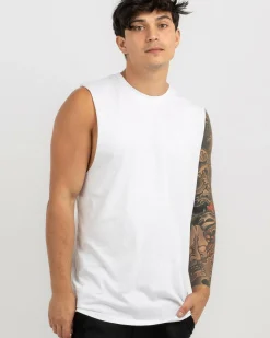 Lucid Essential Muscle Tank White Outlet