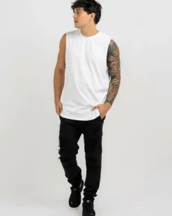 Lucid Essential Muscle Tank White Outlet