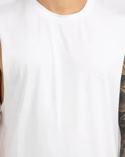 Lucid Essential Muscle Tank White Outlet