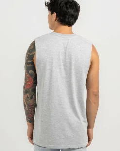 Lucid Essential Muscle Tank Light Grey Heather Sale