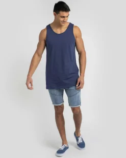 Lucid Essential Singlet Slate Blue Sale