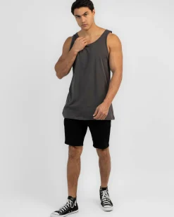 Lucid Essential Singlet Charcoal Sale