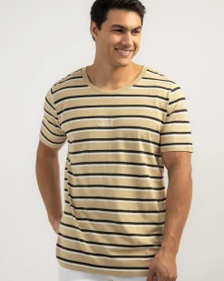 Lucid Essential Stripe T-Shirt Tan Hot