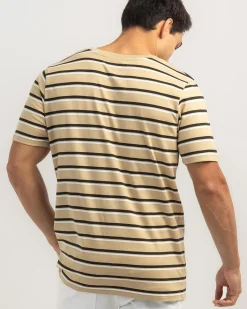 Lucid Essential Stripe T-Shirt Tan Hot