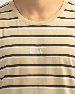 Lucid Essential Stripe T-Shirt Tan Hot