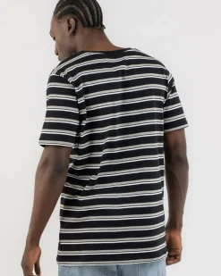 Lucid Essential Stripe T-Shirt Black Outlet