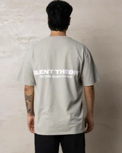 Silent Theory Essential Theory T-Shirt Grey New