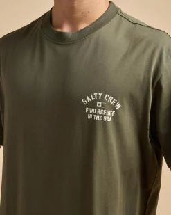Salty Crew Even Keel Vintage T-Shirt Dusty Olive Discount