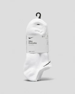 Nike Everyday Cushioned No Show Socks 3 Pack White/black Outlet