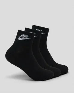 Nike Everyday Essential Ankle Socks 3 Pack Black/white Online