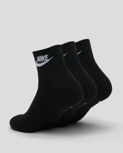 Nike Everyday Essential Ankle Socks 3 Pack Black/white Online