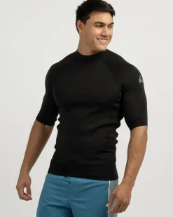 Quiksilver Everyday Heat Short Sleeve Rash Vest Black Outlet