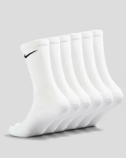 Nike Everyday Plus Cushioned Socks 6 Pack White/black New