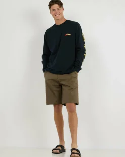 Quiksilver Everyday Union Stretch Walk Shorts Canteen New