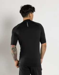 Quiksilver Everyday UPF50 Short Sleeve Rash Vest Black New