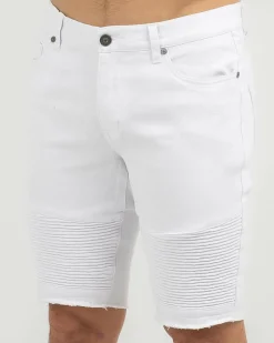 Lucid Expansion Denim Shorts White Hot