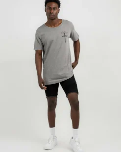 Lucid Expansion Denim Shorts Jet Black Clearance