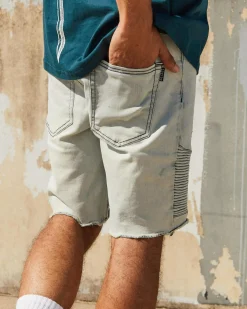 Lucid Expansion Denim Shorts Light Blue Online