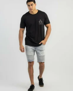 Lucid Expansion Denim Shorts Light Blue Online