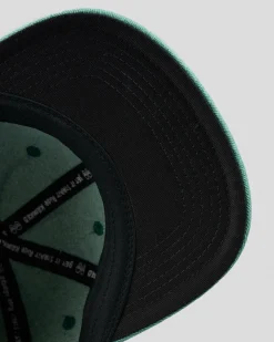 Krooked Eyes Strapback Cap Green Denim Sale