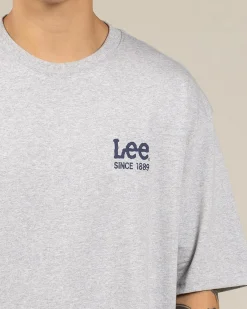 Lee Fade Away Baggy T-Shirt Grey Marle Discount