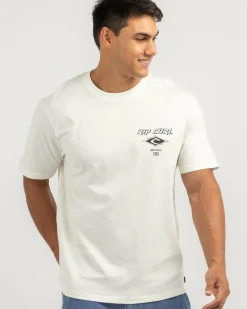 Rip Curl Fade Out Icon T-Shirt Bone Outlet