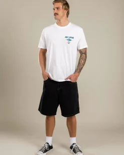 Rip Curl Fade Out Icon T-Shirt White Discount