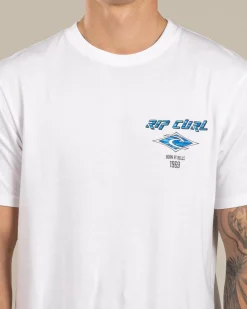 Rip Curl Fade Out Icon T-Shirt White Discount
