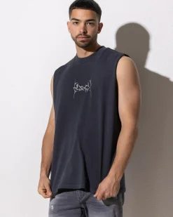 Kiss Chacey Fangs Street Muscle Tank Pigment Anthracite