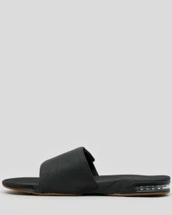 Reef Fanning Slides Black/silver Outlet
