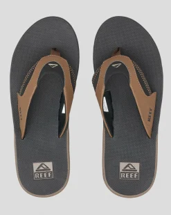 Reef Fanning Thongs Black/tan Clearance