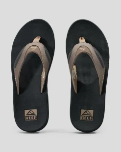 Reef Fanning Thongs Fossil/raven