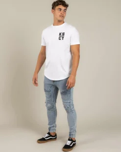 Kiss Chacey Fenced Dual Curved T-Shirt Optical White Discount